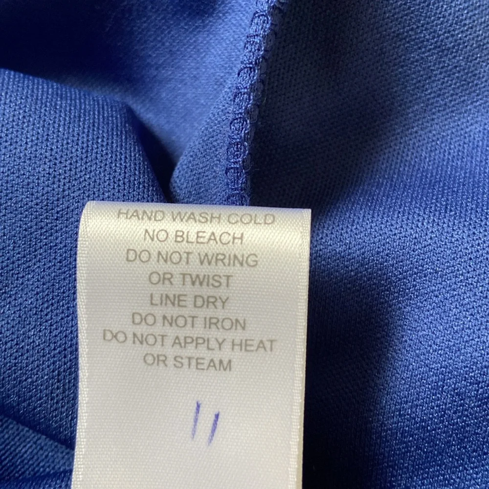 Db Elegant Blue Pleated Jacket and Dress Set sz 10 - Picture 9 of 9